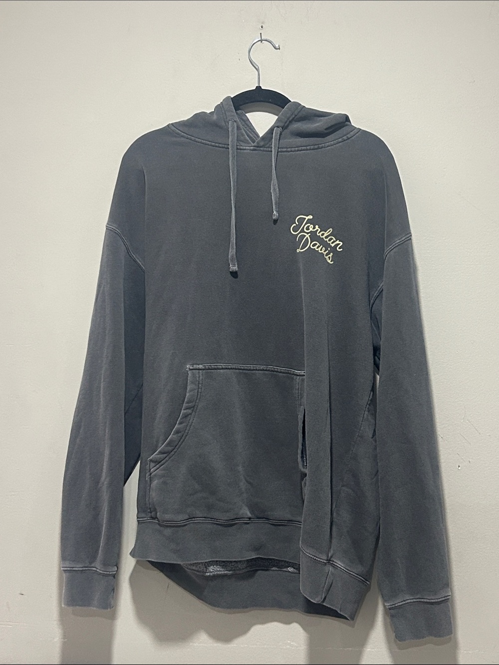 Jordan Charcoal Pullover Hoodie with Script Chest